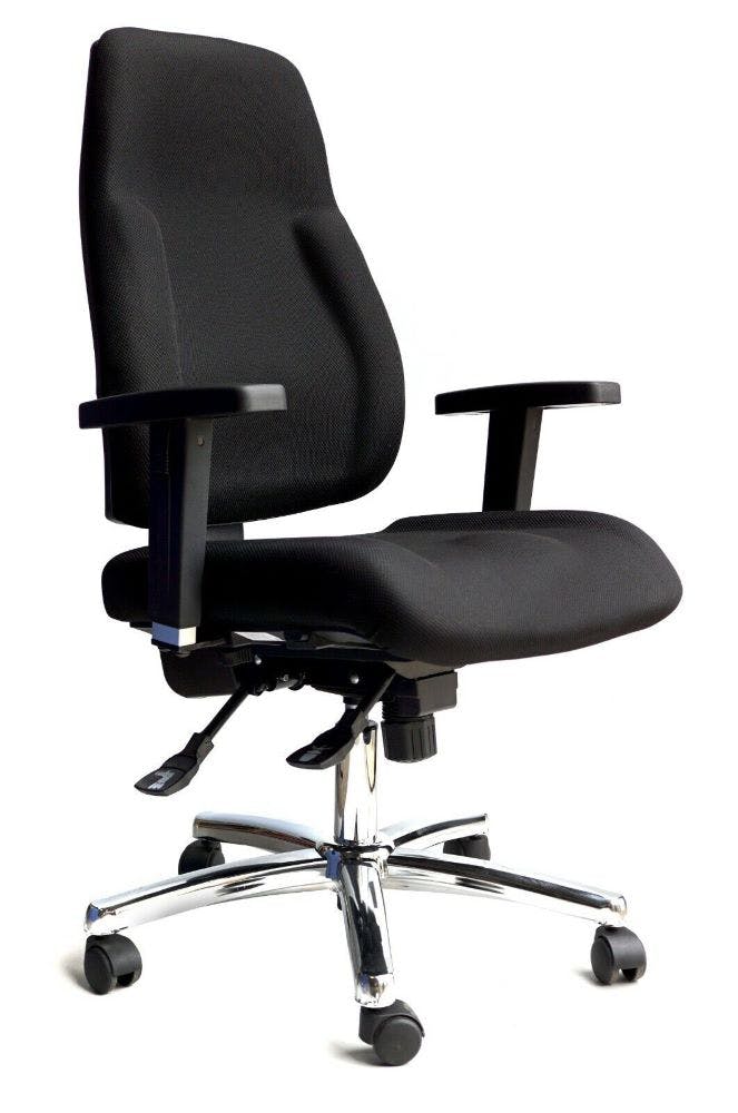 Signum Black Cloth Fabric Memory Foam Office Chair